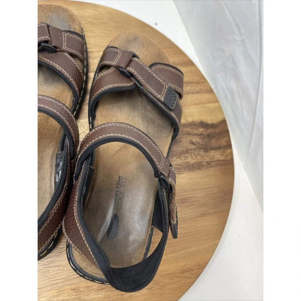 Dr Scholl's Sandals‎ Men's Size 11 Graven Brown Leather Sandals